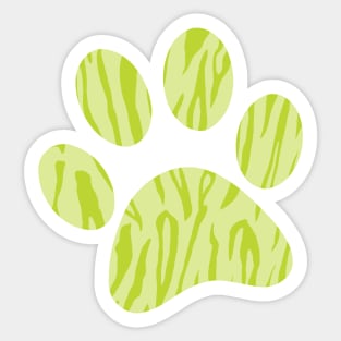 Green Tiger Print Sticker